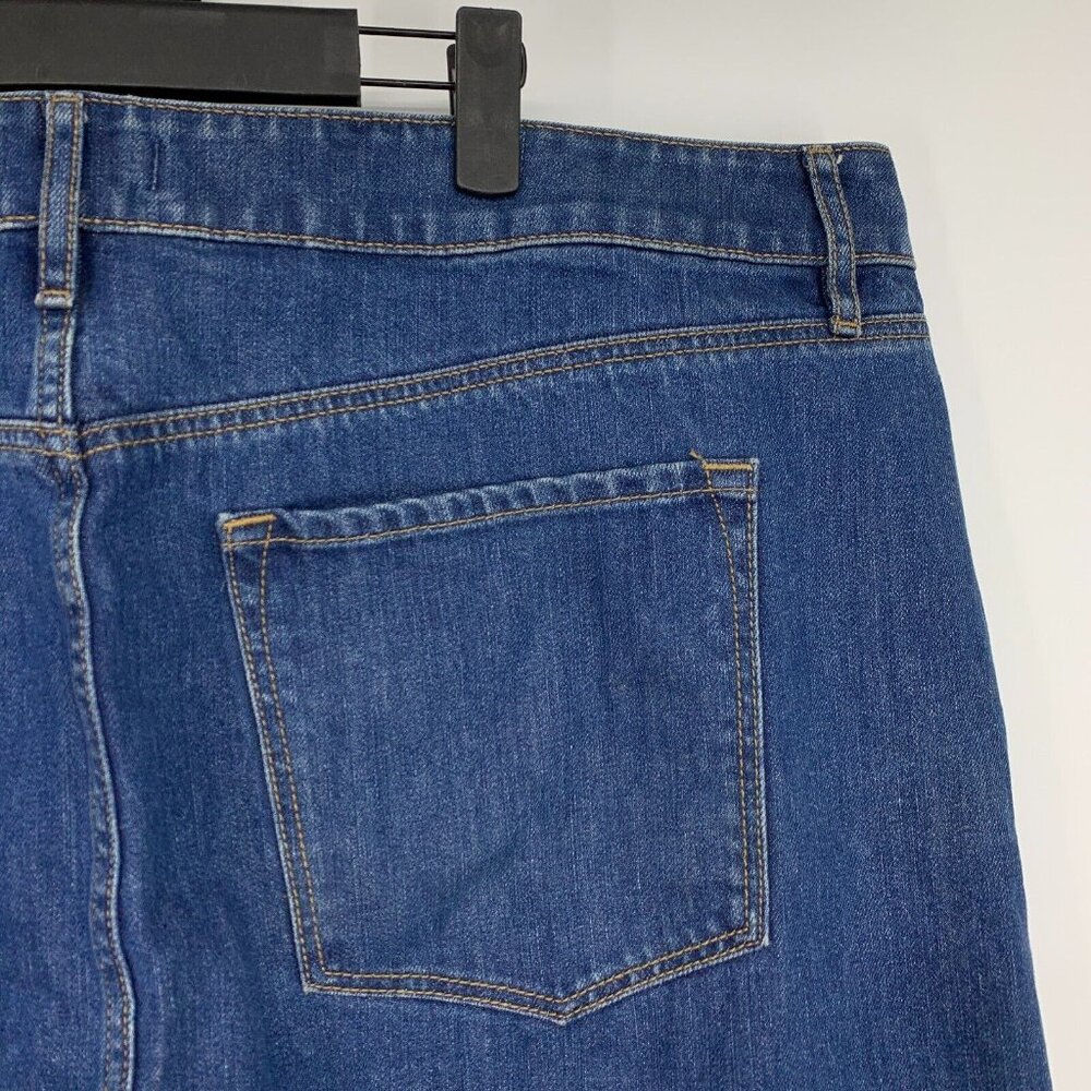LOFT Skirt Blue Jean Denim Button Front Cotton Pockets - Picture 8 of 10